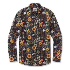 Men's 'Sunflower Serenity' Long Sleeve Shirt