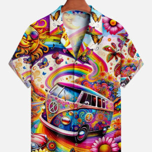 Psychedelic Retro Camp Shirt