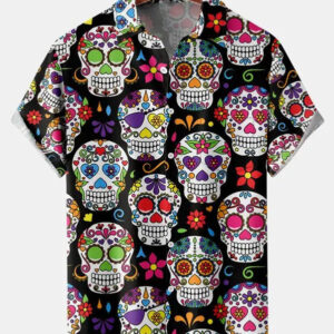 Gothic Skull Camp Shirt
