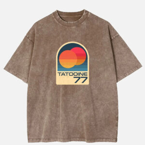 Star Wars Tatooine 77 Vintage Acid Wash Graphic Tee